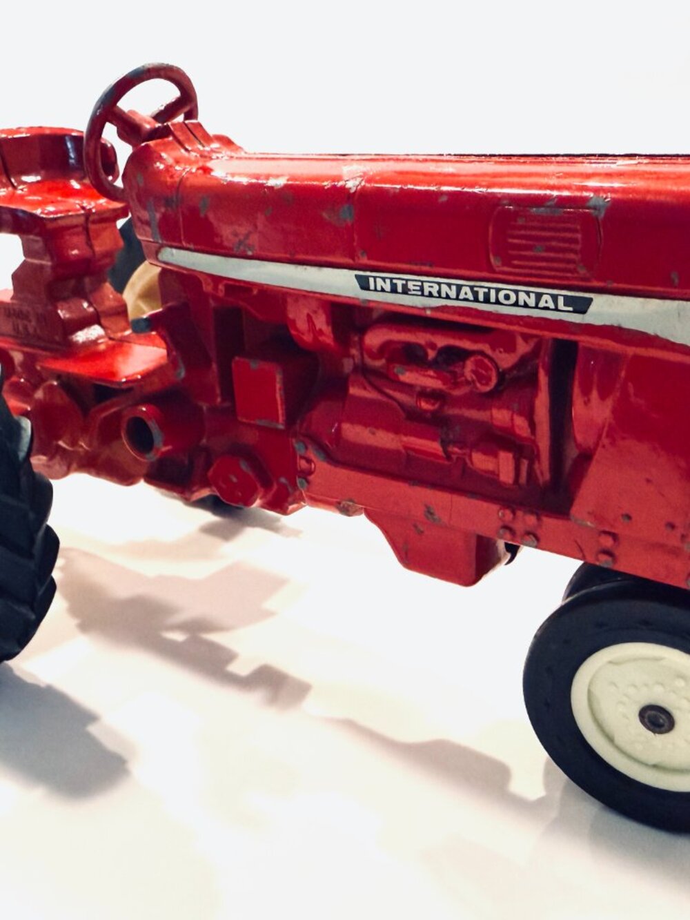 International Red Metal Diecast Toy Tractor Made In USA ERTL Co